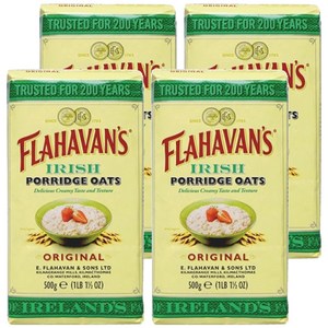 플라하반 아이리쉬 포리지 오트밀, 500g, 4개
