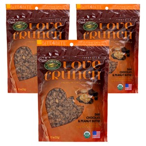 네이쳐스패스 러브 크런치 다크초코 앤 피넛버터 그래놀라 시리얼, 325g, 3개