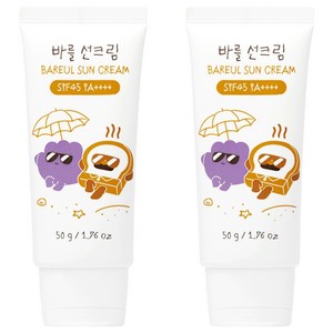 FRANKLIIN 브레드이발소 아기 바를 선크림 SPF45 PA++++, 50ml, 2개