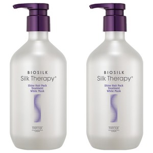 실크테라피 샤인 헤어팩 트리트먼트 화이트 머스크, 500ml, 2개