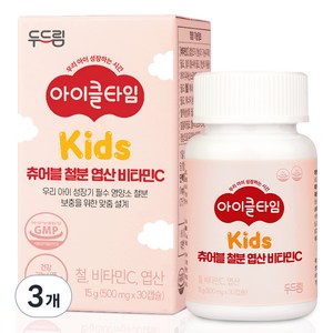 아이클타임 두드림 츄어블 철분 엽산 비타민C 15g, 30정, 3개