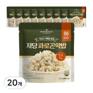 뉴프라이스 마더그레인 저당 파로곤약밥, 110g, 20개