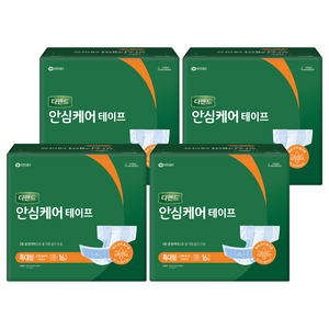 디펜드 남녀공용 안심케어 테이프 성인기저귀, 특대형, 16개입, 4개
