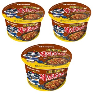 불닭볶음면 큰컵 야키소바, 3개