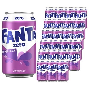 환타 제로 포도향 탄산음료, 350ml, 24개