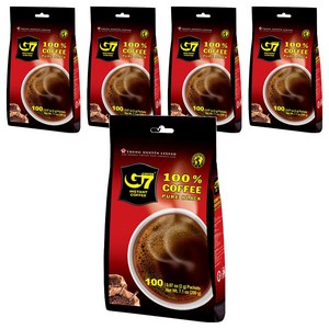 G7 블랙 커피, 2g, 100개입, 5개