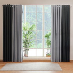 더자리 아일렛 암막커튼 2p 커튼끈 2p 세트