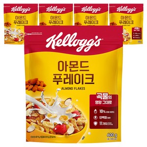 켈로그 아몬드 푸레이크 시리얼, 600g, 5개