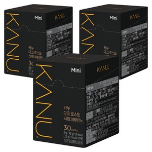 카누 다크 로스트 스위트 아메리카노 미니 커피믹스, 3g, 30개입, 3개