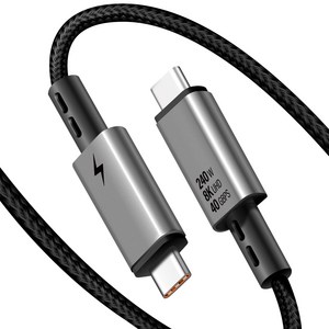 홈플래닛 C타입-C타입 USB4.0 8K 썬더볼트4 호환 240W 40Gbps 고속충전 데이터 케이블