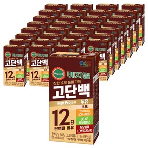 베지밀 고단백 두유 초코, 190ml, 32개