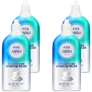 자연퐁 스팀워시 식기세척기용 액체 세제, 1L, 4개