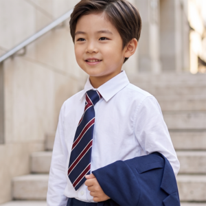 드레스하우스 배색 두 줄 긴 타이