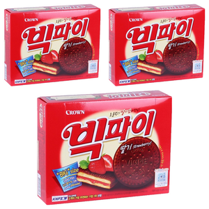 크라운 빅파이 딸기, 324g, 3개
