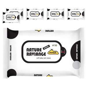 하비앙쥬 미니 물티슈 휴대용, 10개입, 6개