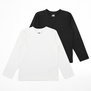 롤리트리 아동 베이직 긴팔 라운드넥 티셔츠 2매입