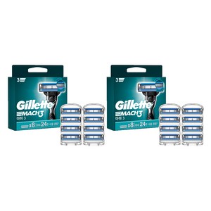 질레트 정품 마하3 면도날, 8개입, 2개