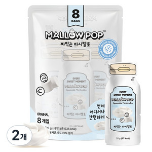 멜로팝 짜먹는 마시멜로 8p, 160g, 2개
