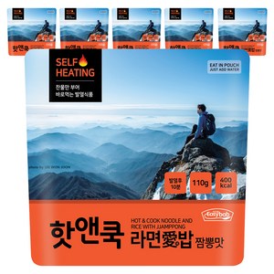 이지밥 핫앤쿡 라면애밥 짬뽕맛, 110g, 6개