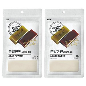큐원 홈베이킹 분말한천, 30g, 2개
