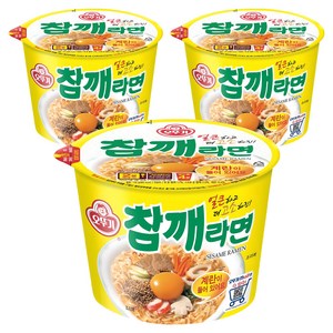 오뚜기 참깨라면 컵 110g, 3개