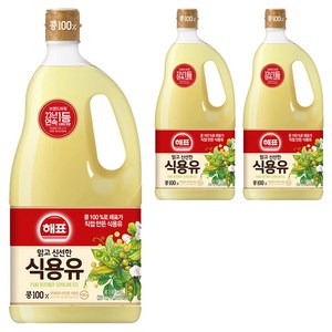 사조 해표 콩기름 식용유, 1.8L, 3개