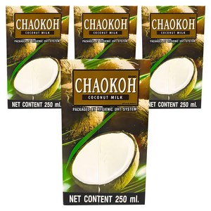 차오코 코코넛밀크, 250ml, 4개