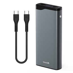 밸류엠 22.5W 고속 충전 PD 메탈 보조배터리 20000mAh +25W CtoC케이블