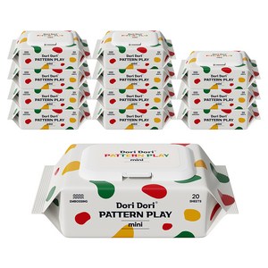 도리도리 패턴플레이 미니 아기물티슈 캡형