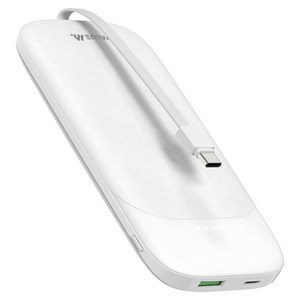 밸류엠 슬림핏 22.5W 고속충전 PD C타입 케이블 일체형 보조배터리 10000mAh