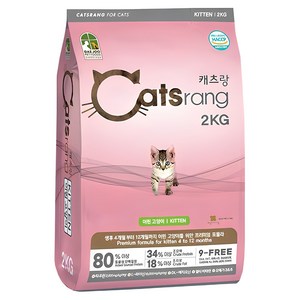 캐츠랑 키튼 고양이 건식사료, 닭, 2kg, 1개