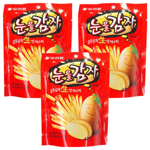 오리온 눈을감자 스낵, 56g, 3개