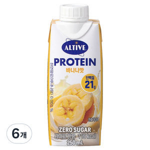 얼티브 프로틴 바나나, 250ml, 6개