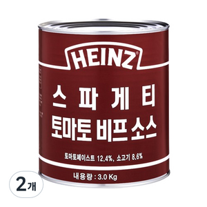 하인즈 스파게티 토마토비프소스, 3kg, 2개