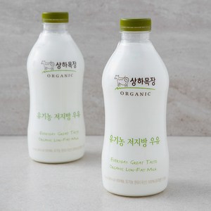 상하목장 우유 저지방, 750ml, 2개