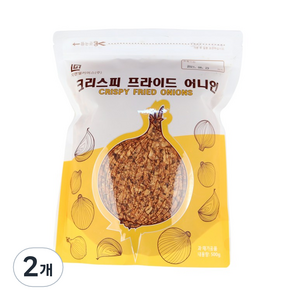 양파후레이크 크리스피 프라이드 어니언, 500g, 2개