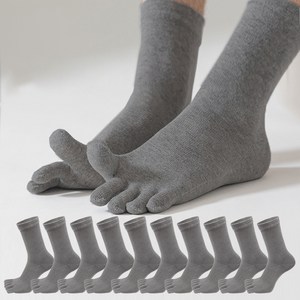 두발로 남성용 럭셔리 장목 발가락 양말 10켤레