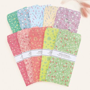 플라워패턴 용돈봉투 세트 FB501, 혼합색상, 100개