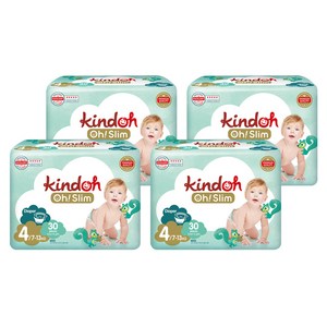 킨도 프리미엄 오슬림 밴드형 기저귀 남녀공용, 4단계, 120매