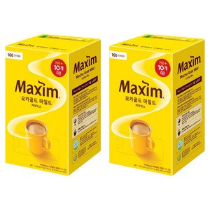 맥심 모카골드 마일드 커피믹스, 12g, 160개입, 2개