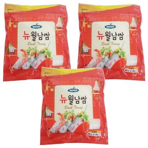 MORN 뉴 월남쌈 라이스페이퍼 사각, 300g, 3개