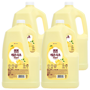 퐁퐁 레몬식초 주방세제 용기형, 3L, 4개