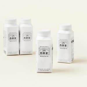 백미당 유기농 우유, 200ml, 4개