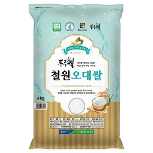 김화농협 2025년 햅쌀 GAP 인증 두루웰 철원 오대쌀 백미, 4kg, 상, 1개