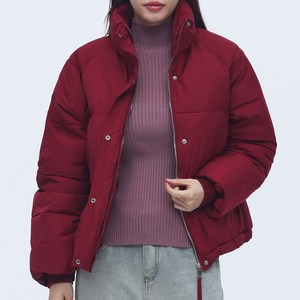 엘쏘 여성용 스탠드 카라 크롭 패딩 점퍼