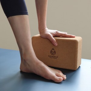가네샤요가프랍스 가네샤 코르크 요가 블럭, Cork, 14 x 22.8 ..., 1개