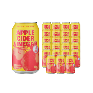 클룹 애사비소다 오리지널 제로 탄산음료, 350ml, 24개