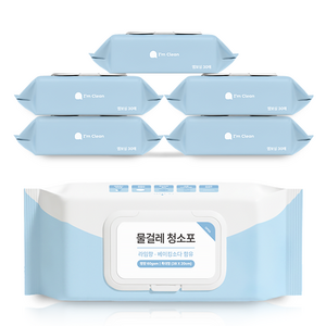 아임클린 물걸레 청소포 특대형 캡형 라임향 30매, 38 x 20 cm, 6개