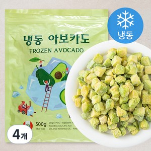 냉동 아보카도 (냉동), 500g, 4개