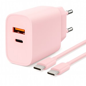 홈플래닛 PD 3.0 25W 2포트 PPS 초고속 충전기 + 60W CtoC 케이블 세트